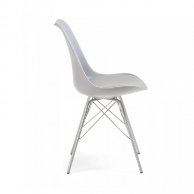 sedia da conferenza grigio sedia base metallica di plastica senza braccioli 3