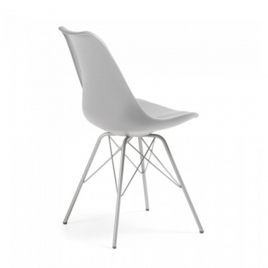 sedia da conferenza grigio sedia base metallica di plastica senza braccioli 6