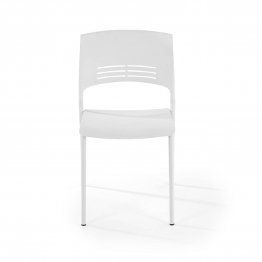 sedia da conferenza bianco monza di plastica senza braccioli 3