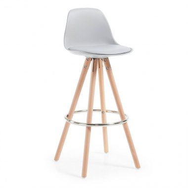 sgabello da cucina grigio sgabello gambe in legno ecopelle senza braccioli 1