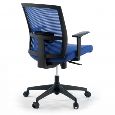 sedia ergonomica blu struttura nera rete transpirante braccioli regolabili 1d supporto lombare 8