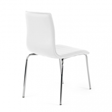 sedia da conferenza bianco 4 gambe ecopelle senza braccioli 6