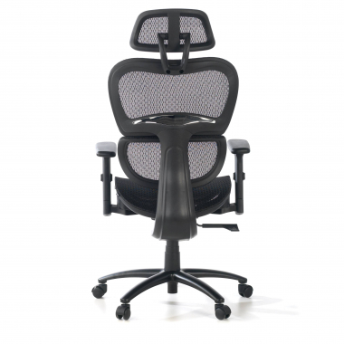 sedia ergonomica nero struttura nera rete transpirante braccioli regolabili 3d doppio supporto lombare poggiatesta 6