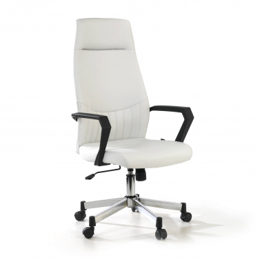 poltrona da ufficio bianco victory ecopelle braccioli fissi 1