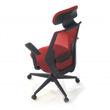 sedia da ufficio rosso belinda rete transpirante braccioli regolabili 1d supporto lombare poggiatesta 7