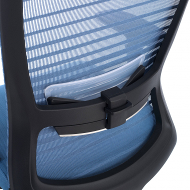 sedia da ufficio blu tesla rete transpirante braccioli regolabili 3d supporto lombare poggiatesta 6