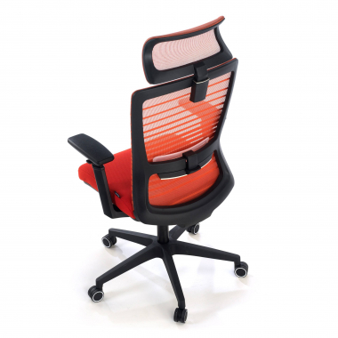 sedia da ufficio rosso tesla rete transpirante braccioli regolabili 3d supporto lombare poggiatesta 9