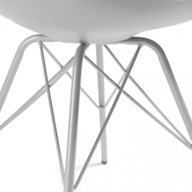 sedia da conferenza grigio sedia base metallica di plastica senza braccioli 4