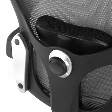 sedia ergonomica grigio sedia da ufficio rete transpirante braccioli mobili supporto lombare 6