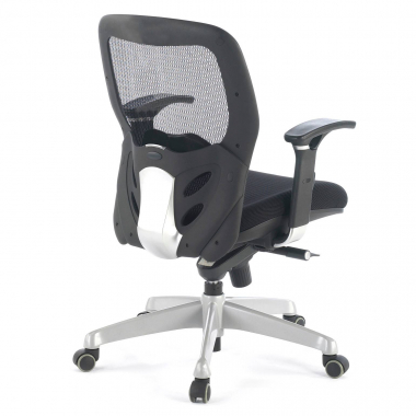 sedia smart working nero senza poggiatesta rete transpirante braccioli regolabili 3d supporto lombare 6