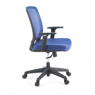 sedia girevole blu sedia struttura nera rete transpirante braccioli regolabili 1d 6