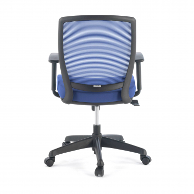 sedia girevole blu sedia struttura nera rete transpirante braccioli regolabili 1d 7