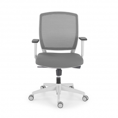 sedia girevole bianco grigio sedia struttura bianca rete transpirante braccioli regolabili 1d 6