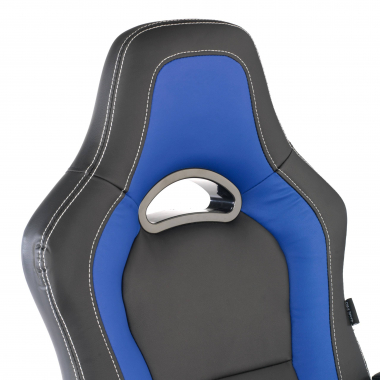 sedia gaming blu dakar ecopelle braccioli fissi 4
