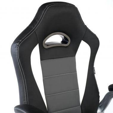 sedia gaming grigio lotus ecopelle braccioli ribaltabili 5