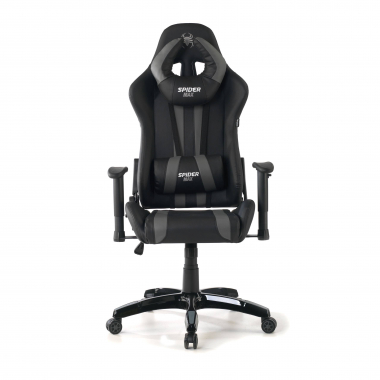 sedia gaming grigio spider ecopelle braccioli mobili cuscino lombare e cervicale poggiatesta 4