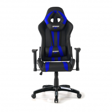 sedia gaming blu spider ecopelle braccioli mobili cuscino lombare e cervicale poggiatesta 4