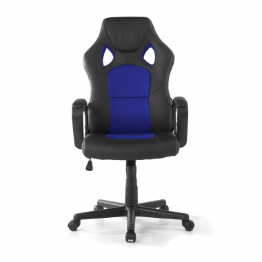 sedia gaming blu montmelo ecopelle braccioli fissi 3