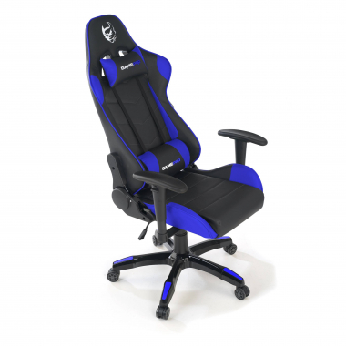 sedia gaming blu game pro ecopelle braccioli mobili cuscino lombare e cervicale poggiatesta 7