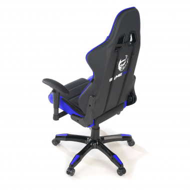 sedia gaming blu game pro ecopelle braccioli mobili cuscino lombare e cervicale poggiatesta 8