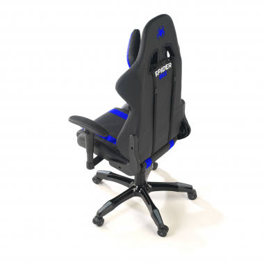 sedia gaming blu spider ecopelle braccioli mobili cuscino lombare e cervicale poggiatesta 8