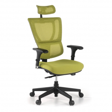 sedia ergonomica verde energy rete transpirante braccioli regolabili 1d doppio supporto lombare 1