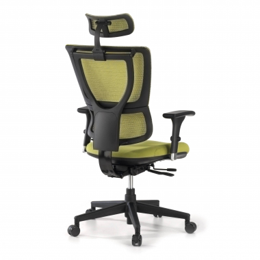 sedia ergonomica verde energy rete transpirante braccioli regolabili 1d doppio supporto lombare 7