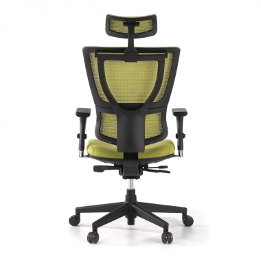 sedia ergonomica verde energy rete transpirante braccioli regolabili 1d doppio supporto lombare 8
