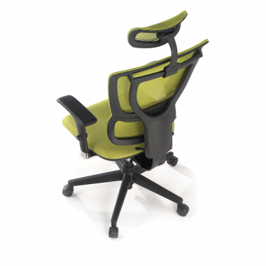sedia ergonomica verde energy rete transpirante braccioli regolabili 1d doppio supporto lombare 9