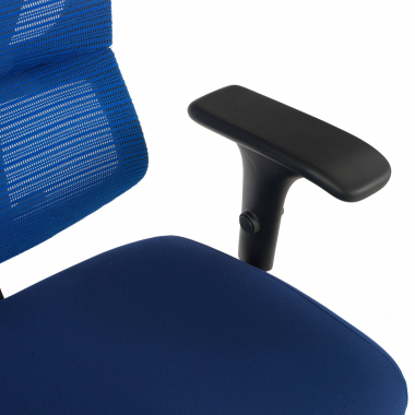 sedia ergonomica blu energy rete transpirante braccioli regolabili 1d doppio supporto lombare 6