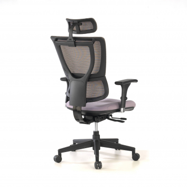 sedia ergonomica grigio energy rete transpirante braccioli regolabili 1d doppio supporto lombare 6