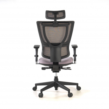 sedia ergonomica grigio energy rete transpirante braccioli regolabili 1d doppio supporto lombare 8
