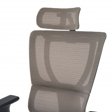 sedia ergonomica grigio energy rete transpirante braccioli regolabili 1d doppio supporto lombare 5