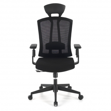 sedia ergonomica nero ridley rete transpirante braccioli regolabili 3d supporto lombare poggiatesta 4