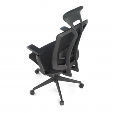 sedia ergonomica nero ridley rete transpirante braccioli regolabili 3d supporto lombare poggiatesta 8