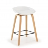Sgabello da Cucina Helsinki, design scandinavo, gambe in legno 210859 - (Outlet)