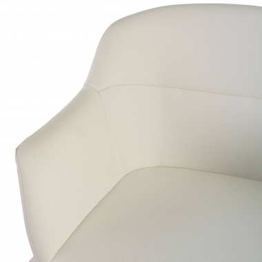sedia da conferenza bianco bianco 4 gambe ecopelle braccioli imbottiti 7