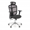 Sedia Smart Working Dover, poggiatesta, base alluminio, 8 ore
