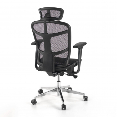 sedia smart working nero dover rete transpirante braccioli regolabili 1d poggiatesta 6