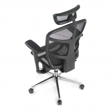 sedia smart working nero dover rete transpirante braccioli regolabili 1d poggiatesta 9