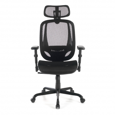 sedia ergonomica nero locktech rete transpirante braccioli regolabili 1d supporto lombare poggiatesta 5
