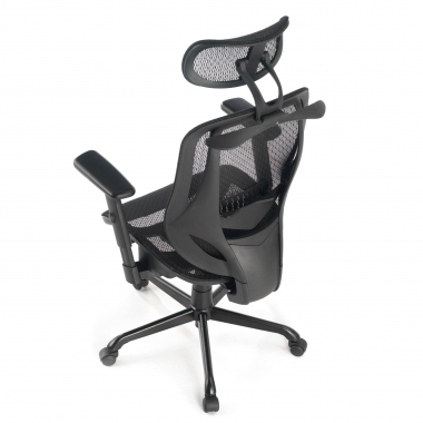 sedia ergonomica nero locktech rete transpirante braccioli regolabili 1d supporto lombare poggiatesta 10
