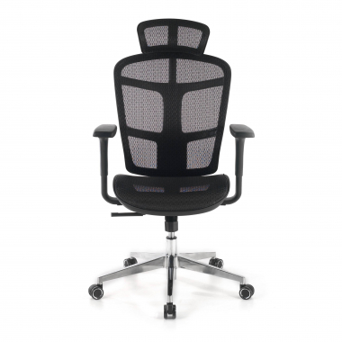 sedia smart working nero dover rete transpirante braccioli regolabili 1d poggiatesta 3