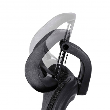 sedia ergonomica nero struttura nera rete transpirante braccioli regolabili 3d doppio supporto lombare poggiatesta 10