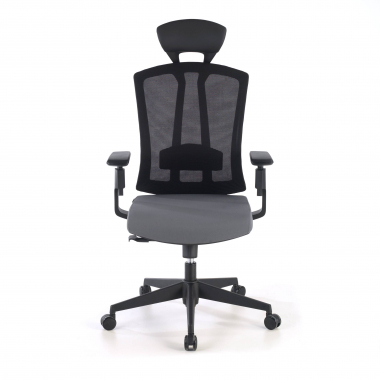 sedia ergonomica grigio ridley rete transpirante braccioli regolabili 3d supporto lombare poggiatesta 4