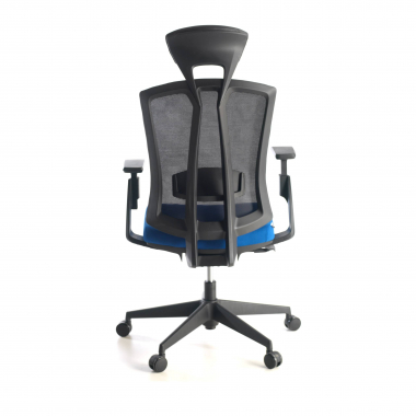sedia ergonomica blu ridley rete transpirante braccioli regolabili 3d supporto lombare poggiatesta 7