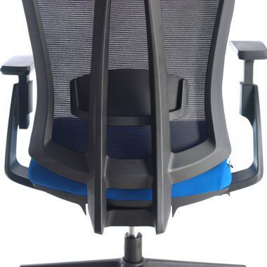 sedia ergonomica blu ridley rete transpirante braccioli regolabili 3d supporto lombare poggiatesta 6