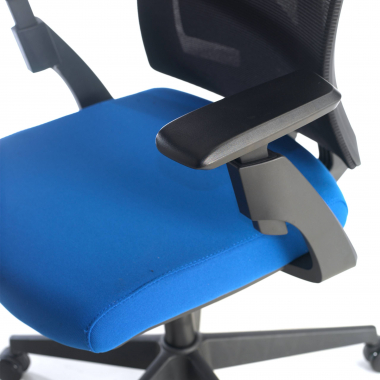 sedia ergonomica blu ridley rete transpirante braccioli regolabili 3d supporto lombare poggiatesta 5