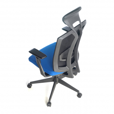 sedia ergonomica blu ridley rete transpirante braccioli regolabili 3d supporto lombare poggiatesta 8