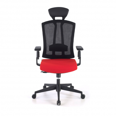 sedia ergonomica rosso ridley rete transpirante braccioli regolabili 3d supporto lombare poggiatesta 6
